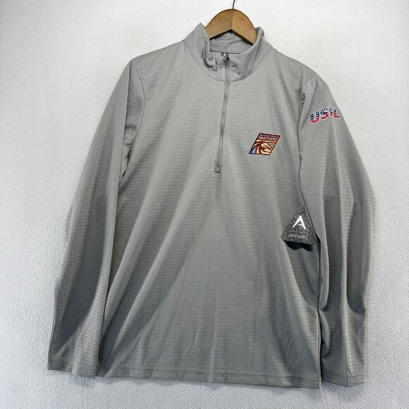 Michigan Panthers Quarter Zip Men's Medium Gray USFL Embroidered Golf Tech NEW - Picture 2 of 10